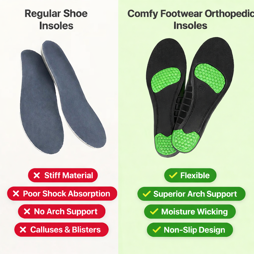 Orthopedic Soles - Pain relieving and shock absorbing foot pads